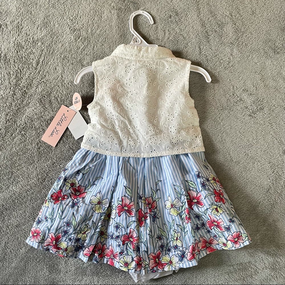 Brand new with tag 2 piece baby girl 12 month floral dress - Picture 4 of 5